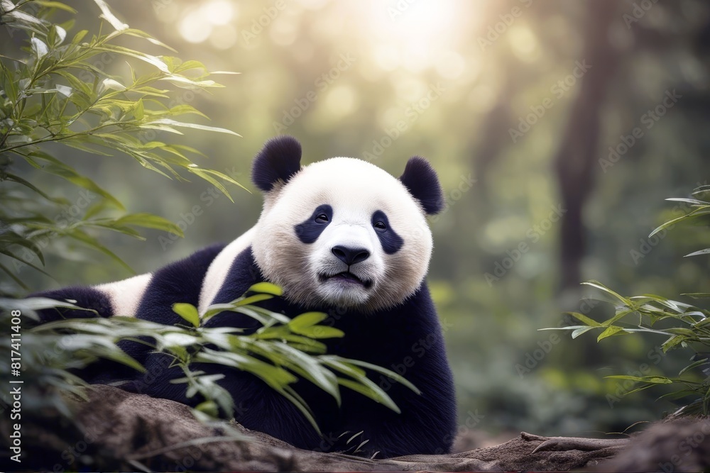 panda giant bear china chinese wild wildlife animal bamboo'