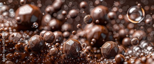 Abstract Background World Chocolate Day, Chocolate Bubbles, World Chocolate Day Background