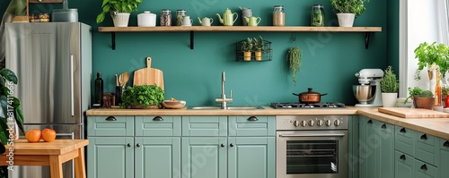 reate a cozy and inviting atmosphere in your kitchen with this beautiful sage green paint. The warm, natural tones will help you feel relaxed and at home.