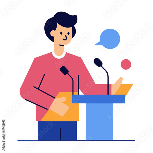 person giving a speech