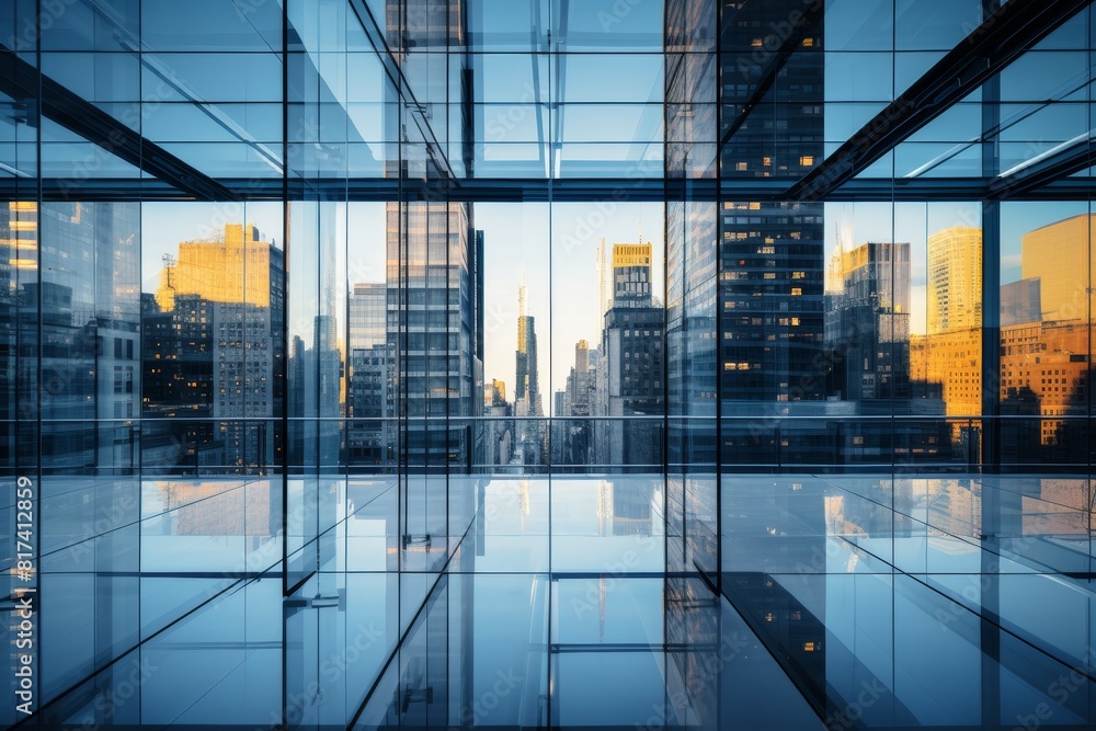 Modern Architecture Showcased in Expansive Glass Facade with Visible Minimal Steel Support Modern Architecture Showcased in Expansive Glass Facade with Visible Minimal Steel Support