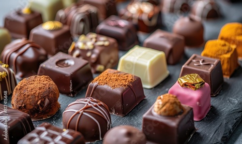 An assortment of pralines. ...
