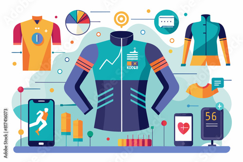 A cyclist wearing a sleek, high-tech outfit, featuring advanced materials and aerodynamic design for the future of cycling apparel.