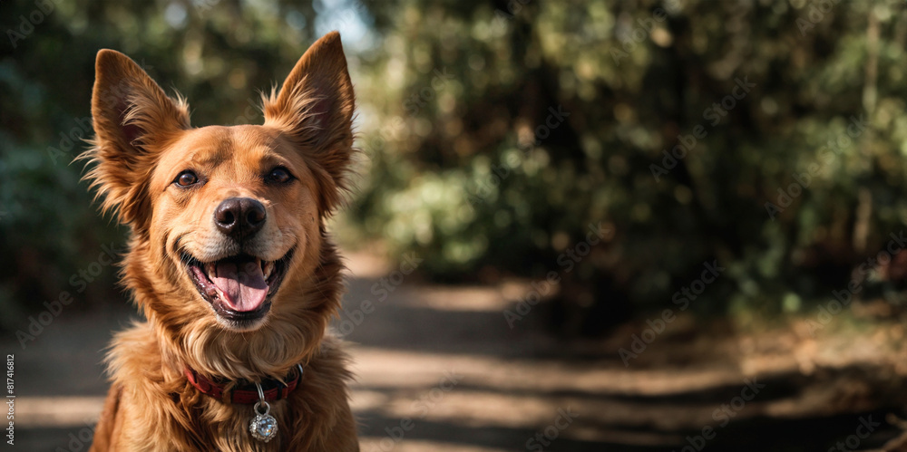 Companheiro Feliz: A Vida Alegre de um Cachorro Contente Companheiro Feliz: A Vida Alegre de um Cachorro Contente