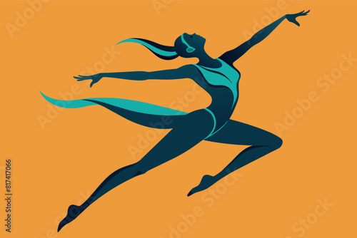 A woman in a swimsuit joyfully leaps into the air, enjoying a carefree moment of freedom and fun.