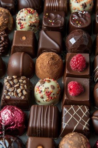 An assortment of pralines. ...