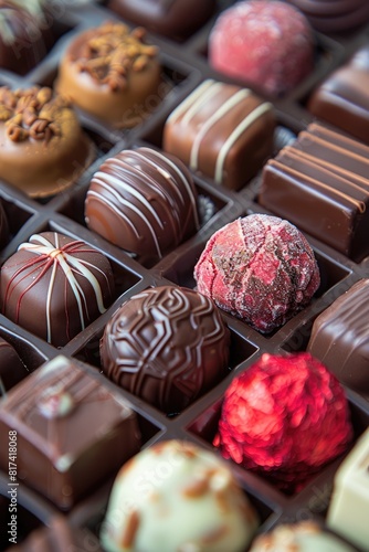 An assortment of pralines. ...