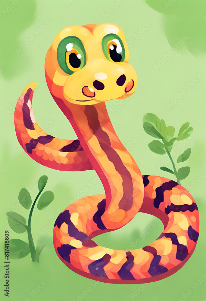 Fototapeta premium illustration of a snake