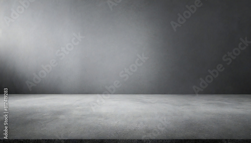 グレーの部屋。奥行きのある灰色の壁の空間。無地素材。レイアウト。gray room. A space with deep gray walls. Plain material. layout.