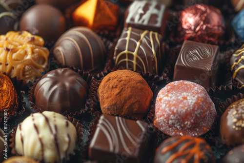 An assortment of pralines. ...