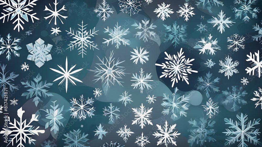 Winter snow themed background pattern, Generative AI Winter snow themed background pattern, Generative AI