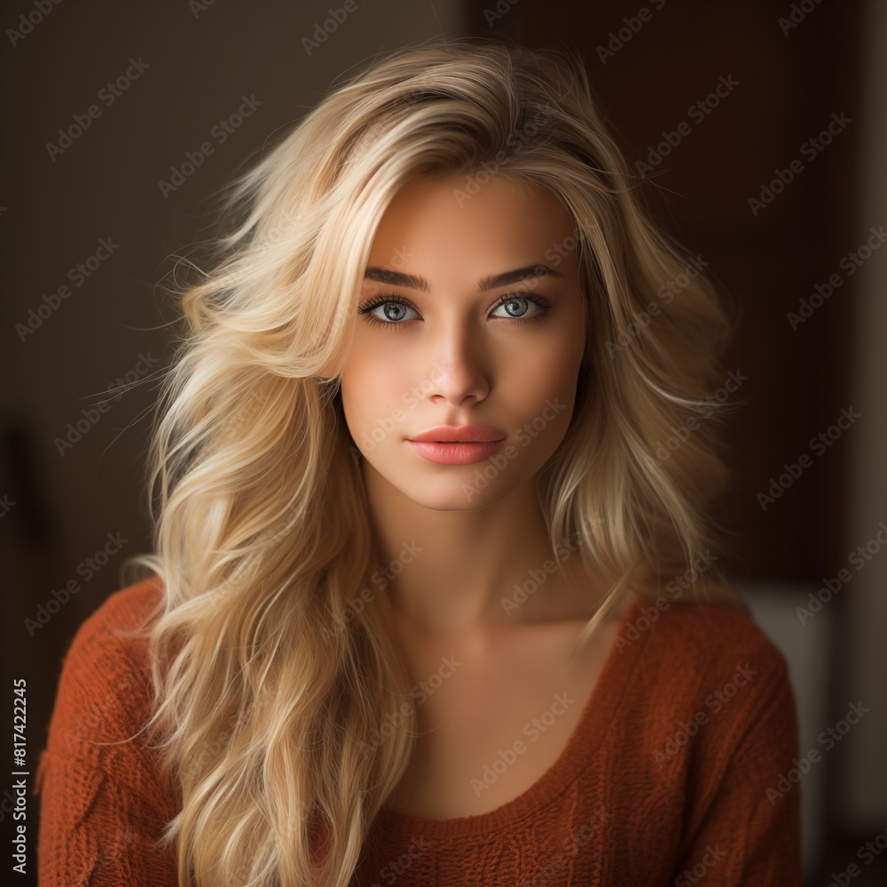 Naklejka premium Beautiful girl woman