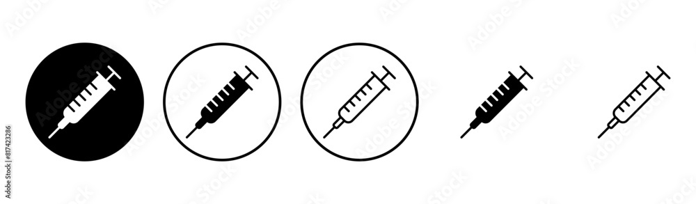 Syringe icon set. injection icon vector. Syringe icon set. injection icon vector.