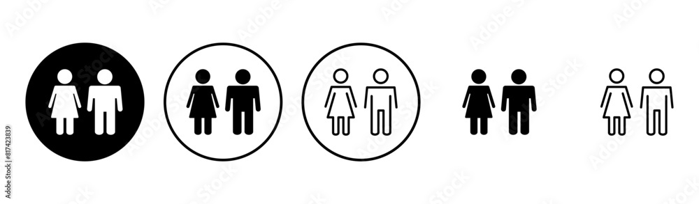 Man and woman icon set. male and female symbol Man and woman icon set. male and female symbol