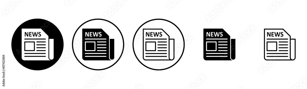 Newspaper icon set. news paper vector sign Newspaper icon set. news paper vector sign