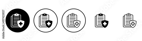 Medical insurance icon set. health insurance icon