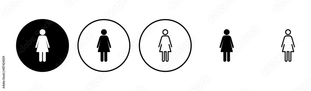 Female icon set. woman icon vector Female icon set. woman icon vector