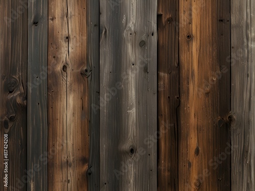 Weathered wood, grey and brown, aged texture, generative AI