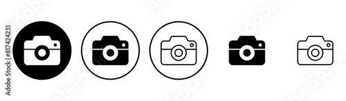 Camera icon set. photo camera icon. camera photography icon.