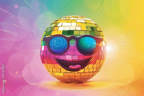 tropical emojithemed disco ball retro 80s flair for world emoji day photo