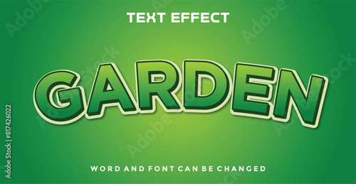 Garden editable text effect