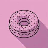 2d Donut graphic design digital art flat design Outline 