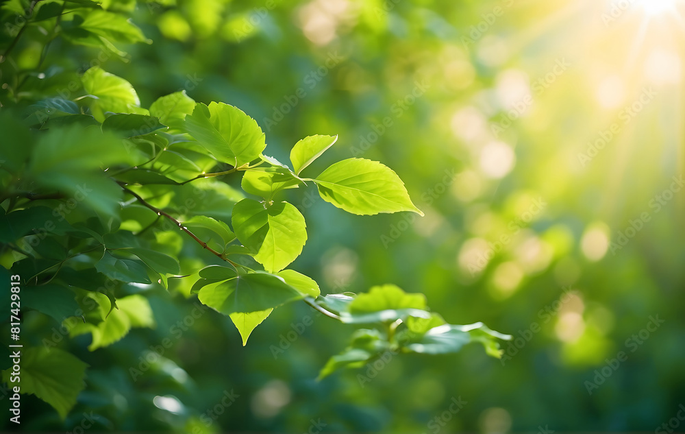 Vibrant Green Leaves in Summer Sunlight: Perfect Spring Background for Eco-Friendly Gardens and Natural Greenery Wallpaper Vibrant Green Leaves in Summer Sunlight: Perfect Spring Background for Eco-Friendly Gardens and Natural Greenery Wallpaper