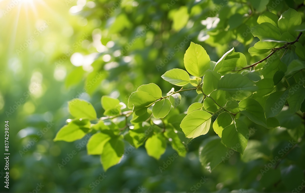 Vibrant Green Leaves in Summer Sunlight: Perfect Spring Background for Eco-Friendly Gardens and Natural Greenery Wallpaper Vibrant Green Leaves in Summer Sunlight: Perfect Spring Background for Eco-Friendly Gardens and Natural Greenery Wallpaper