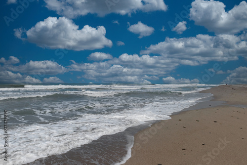 Landscape on beaches of Tayrona National Park with blue sky. Santa marta colombia. photo