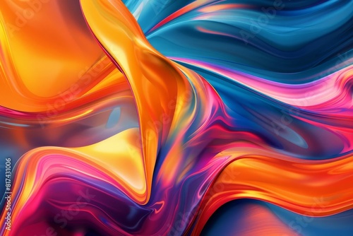 abstract digital art background with colorful flowing shapes and dynamic motion creative graphic design wallpaper