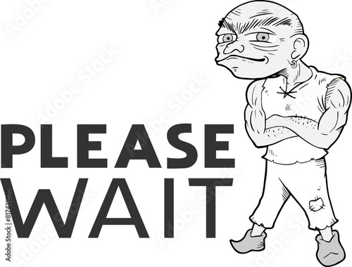 Please wait message