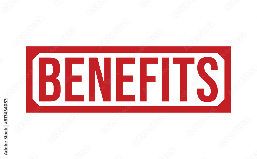 Benefits Red Rubber Stamp vector design. Benefits Red Rubber Stamp vector design.