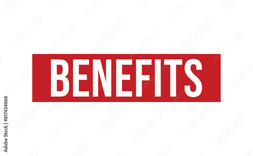 Benefits Red Rubber Stamp vector design. Benefits Red Rubber Stamp vector design.