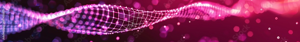 An abstract digital tapestry with a network of pink and purple dots interconnected by delicate An abstract digital tapestry with a network of pink and purple dots interconnected by delicate