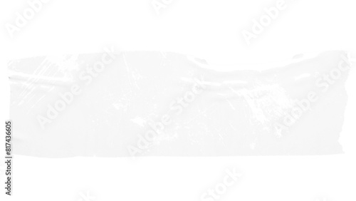 Crumpled glue transparent adhesive tape piece