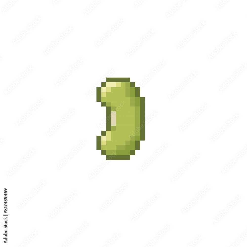 Green bean, pixel art seed Green bean, pixel art seed