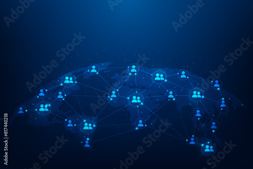 internet network business connecting people around the world. human resources digital. customer relationship management. community global technology. vector illustration digital.