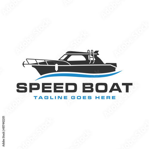 speed boat transportation logo