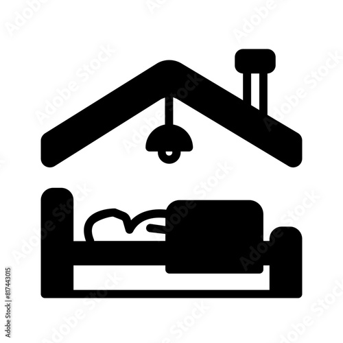 Vector solid black icon for Lodging