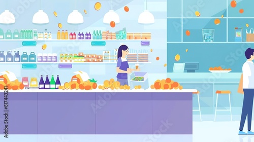 A grocery store is a retail store that sells a variety of food, beverages, and household products