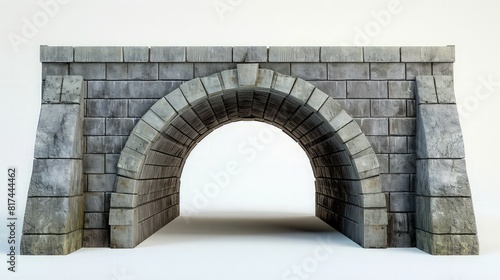 Built Structure, Tunnel on white background.