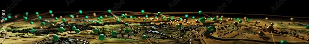 A visualization of a digital wildlife tracking network A visualization of a digital wildlife tracking network