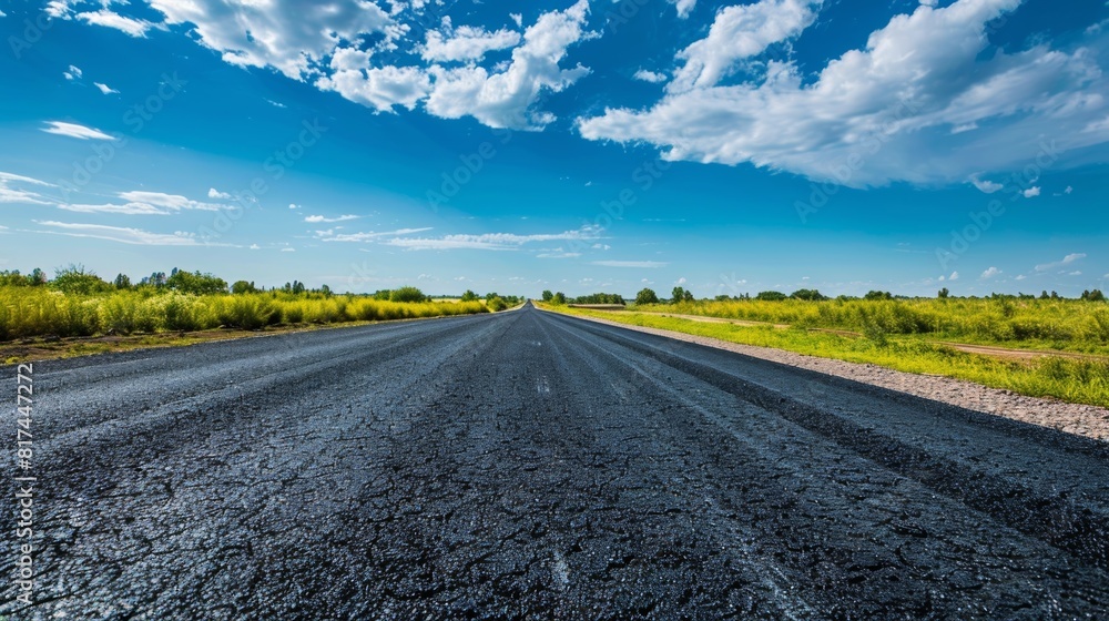 The finished product smooth black and ready to pave the way for safe and smooth travel a road made possible through asphalt production from petroleum. The finished product smooth black and ready to pave the way for safe and smooth travel a road made possible through asphalt production from petroleum.
