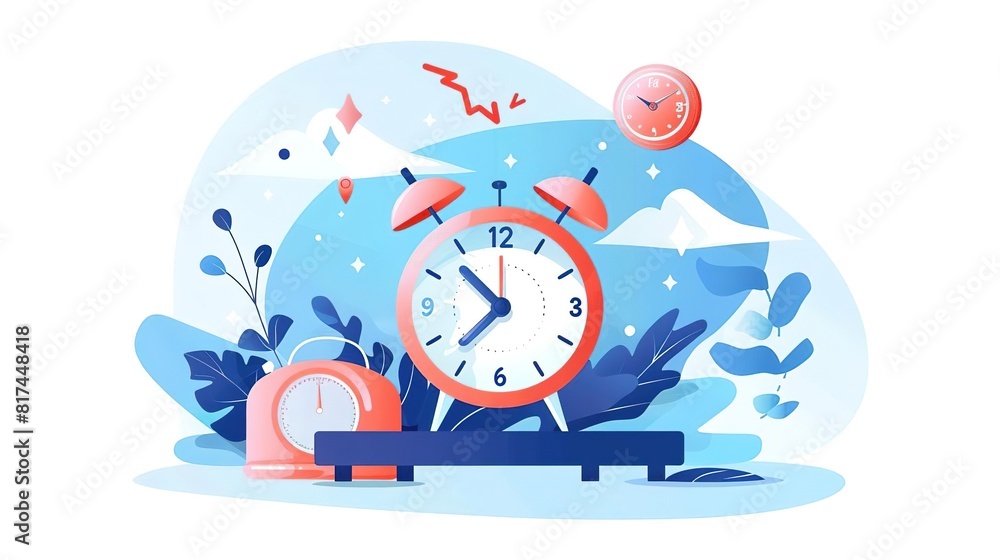 A beautiful illustration of a clock A beautiful illustration of a clock