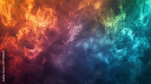 Abstract background with swirling colorful smoke in color and texture concept © kashif 2158