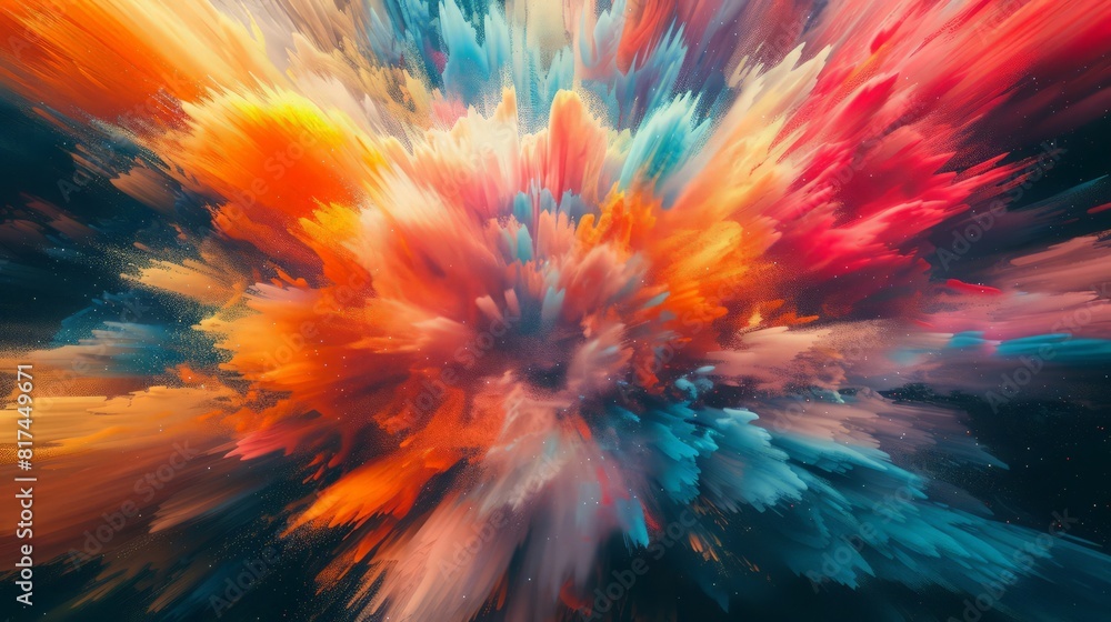 custom made wallpaper toronto digitalAbstract composition of color burst splash explosion for projects on imagination, creativity art and design