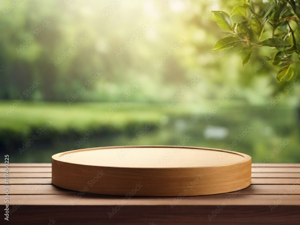 Empty space mockup podium for product presentation background