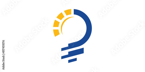 logo design for lights and sun, electricity, energy, solar, logo design icon, symbol, vector, creative idea.