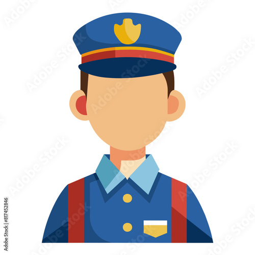 colorful faceless illustration of police