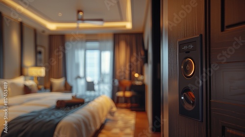 Smart Hospitality  Hotel Room Entrance with Smart Door Lock and Integrated Technology